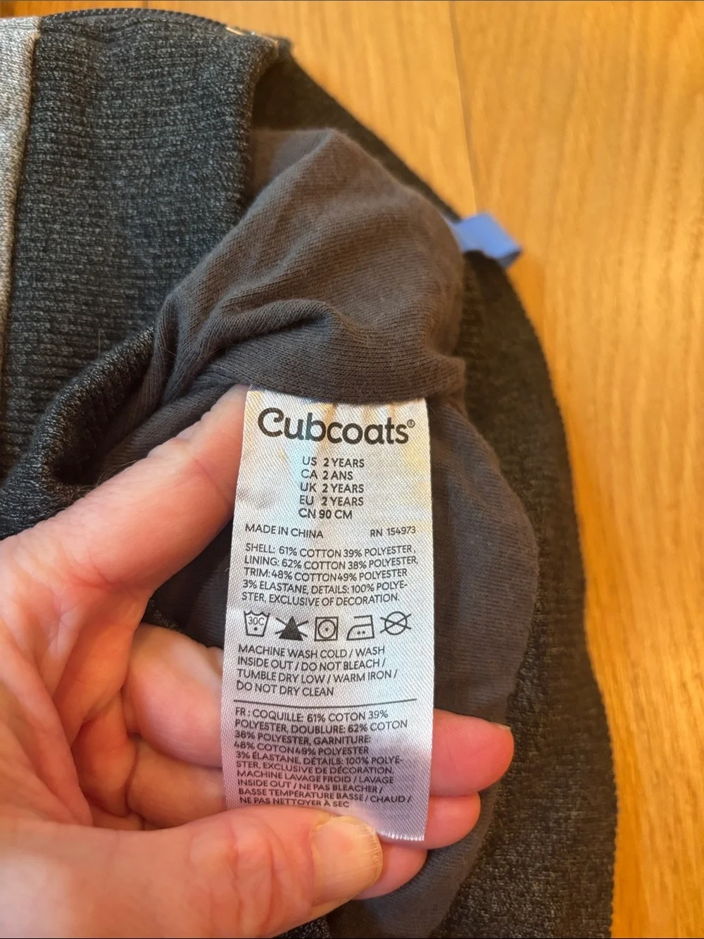 Cubcoats Hoodie Plush Convertible Toddler Jacket Size 2